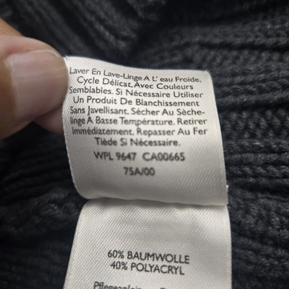 Eddie Bauer Shawl Collar Cable Knit Sweater Women's Small Gray Preppy Heritage - Picture 10 of 13